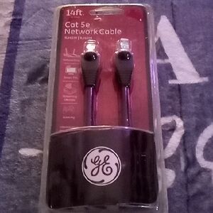 GE 14ft Cat5e Network Cable - Purple